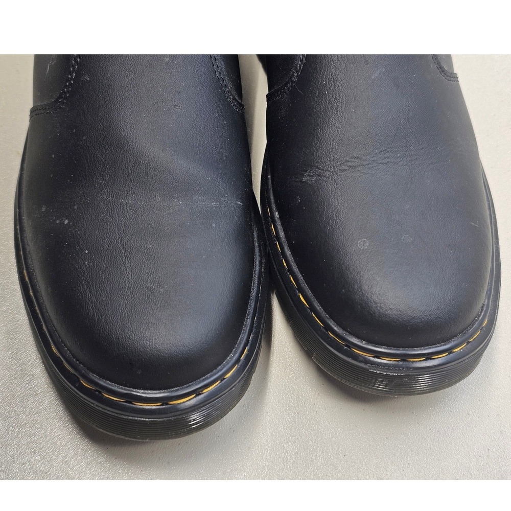 Dr. Martens Dorrian FL Black Leather Faux Fur Lined Chelsea Boots Men 9 Women 10 - Picture 5 of 8